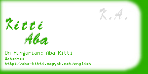 kitti aba business card